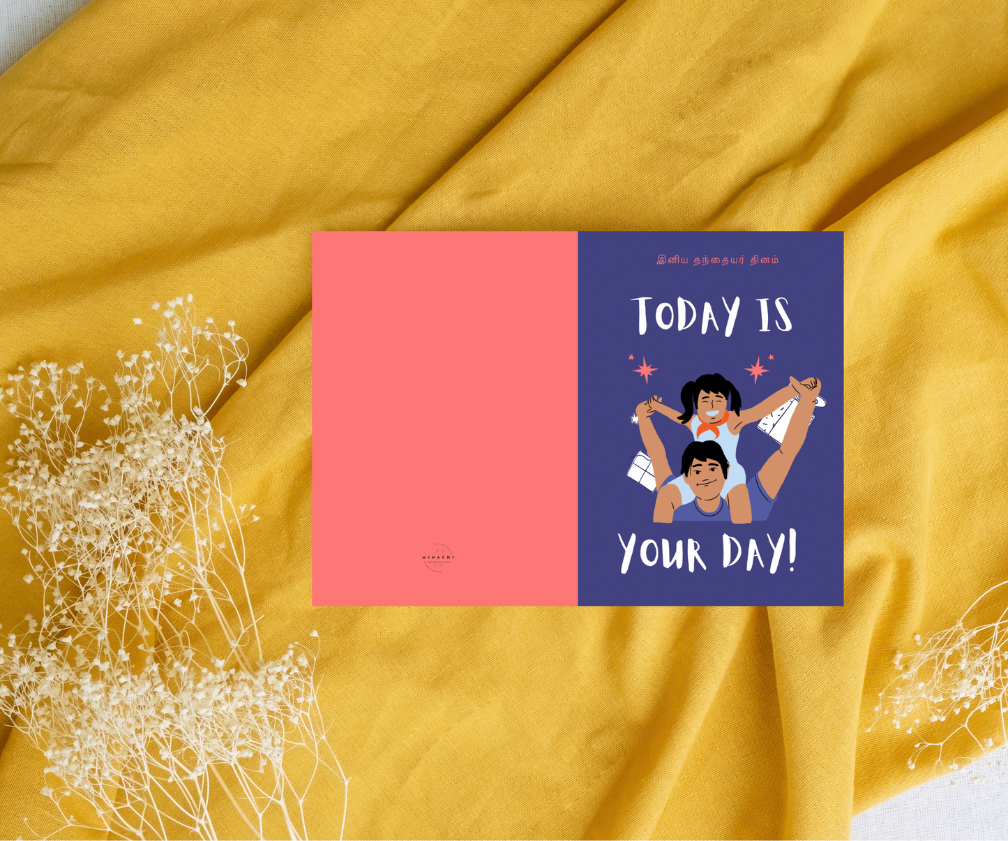 Tamil Happy Father's Day | Iniya Thanthaiyar Thinam | A6 card | Tamil Greeting card