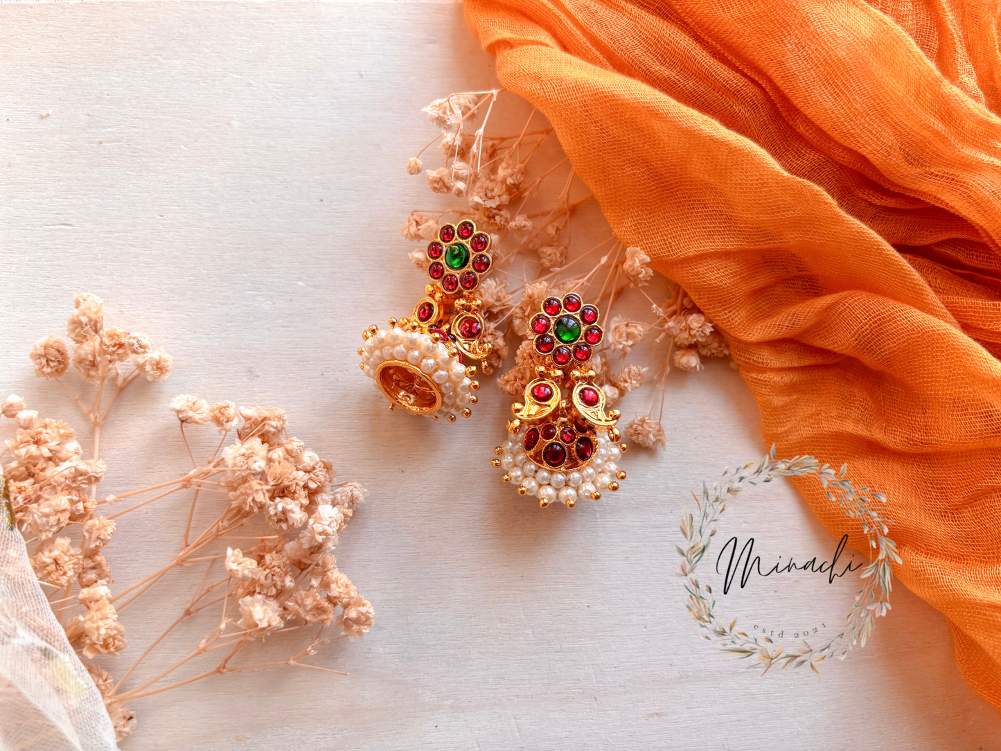 RUBY GREEN JHUMKA