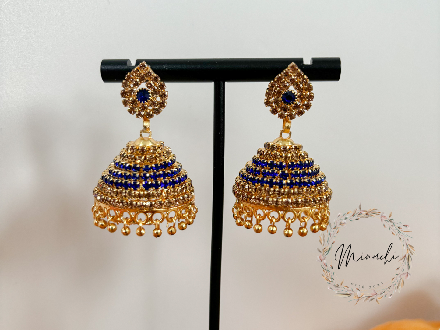 GOLD TONE JHUMKA (MULTIPLE COLOURS)