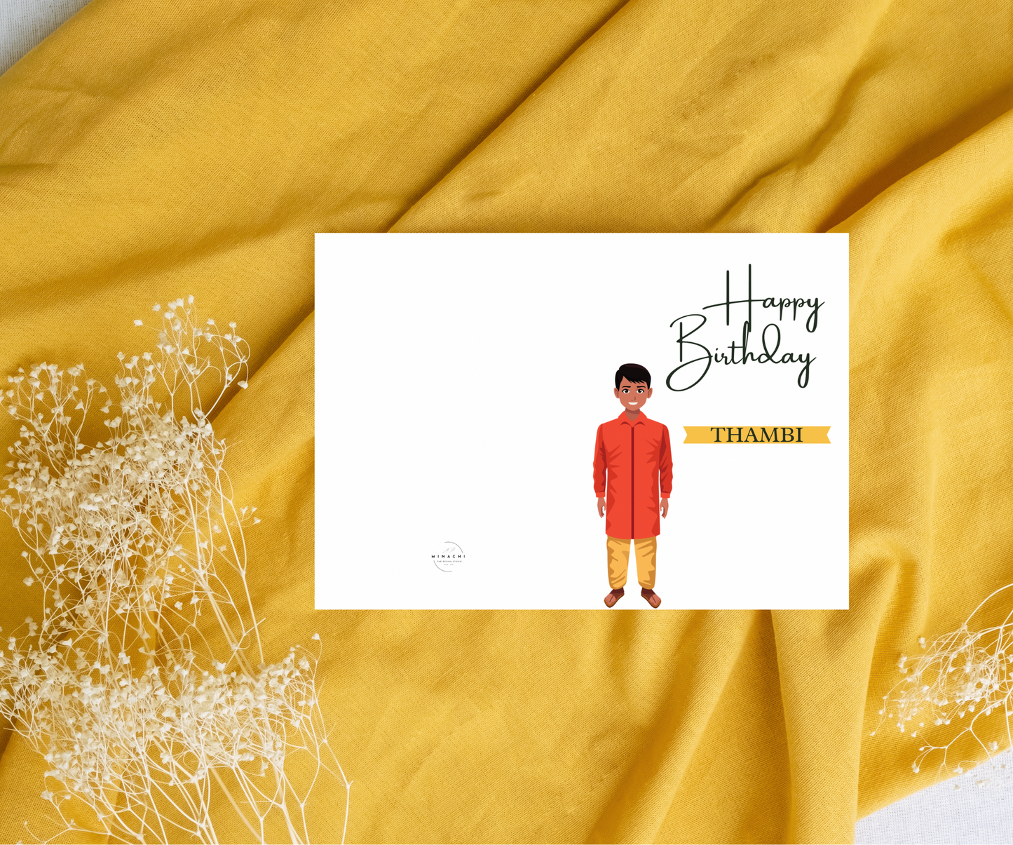 Happy Birthday Thambi | A6 card | Tamil Greeting card | Happy Birthday Brother