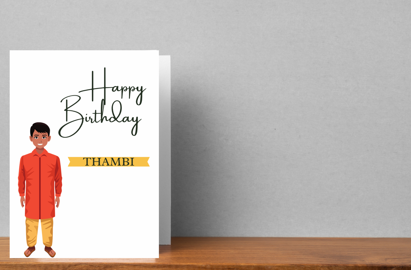 Happy Birthday Thambi | A6 card | Tamil Greeting card | Happy Birthday Brother