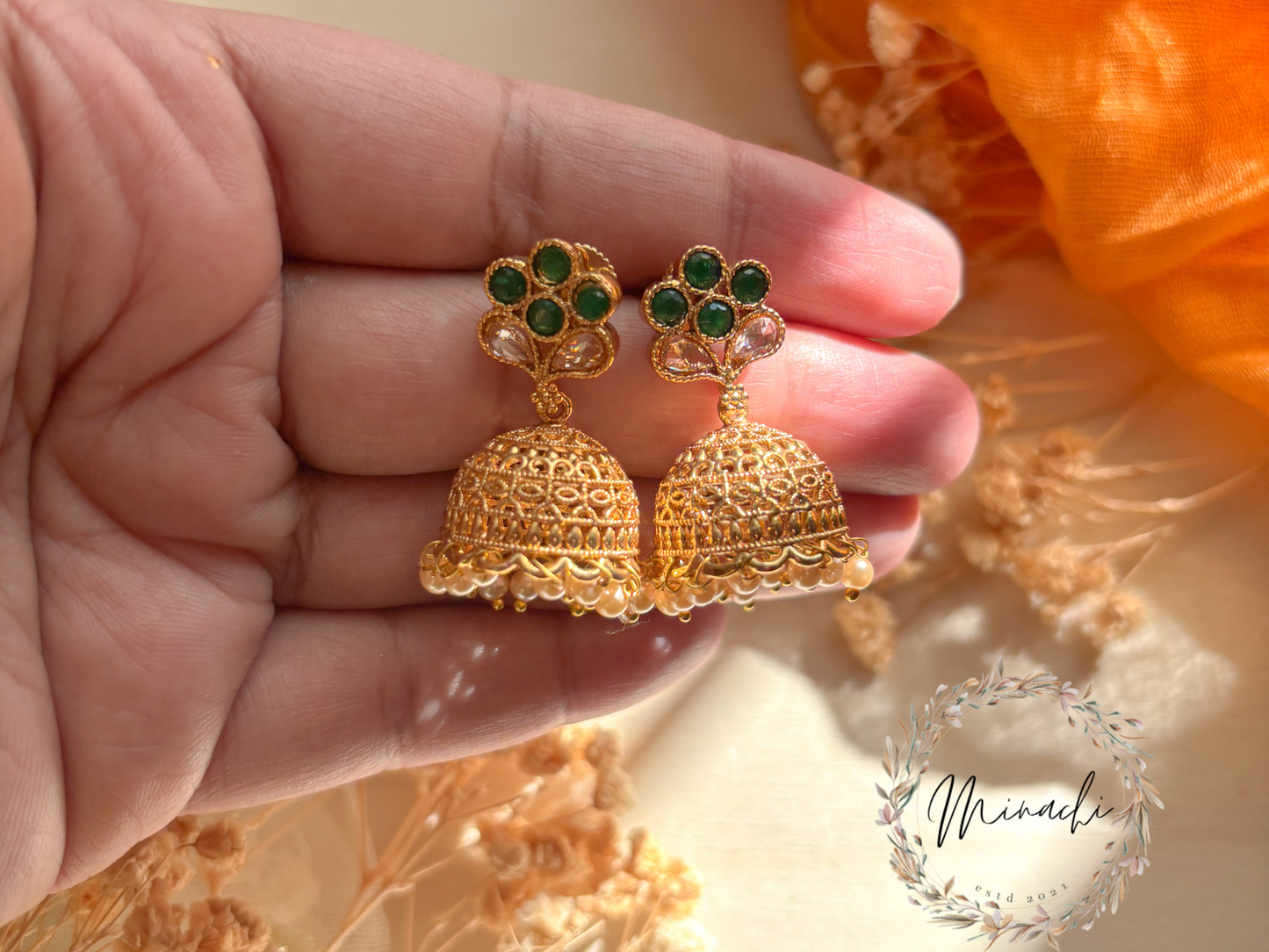 GREEN JHUMKA