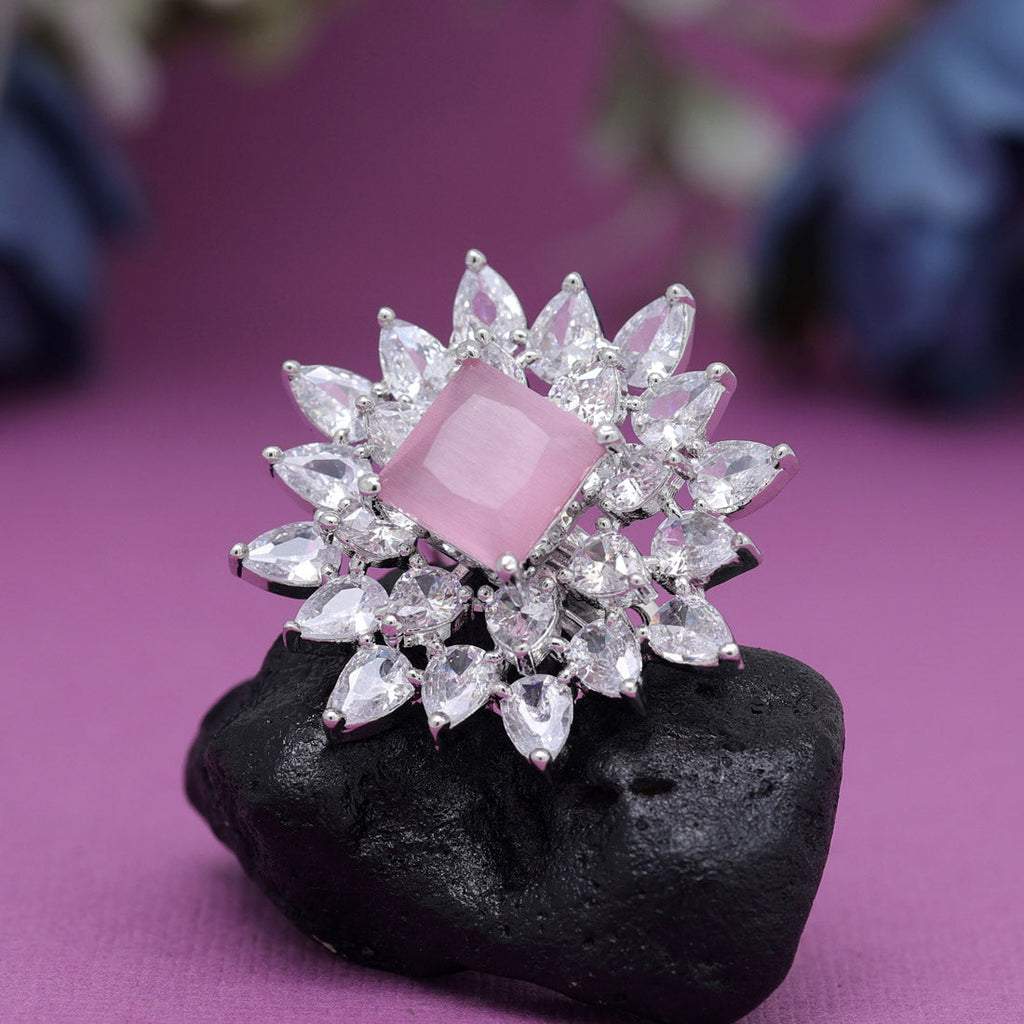 AMERICAN DIAMOND PINK RING
