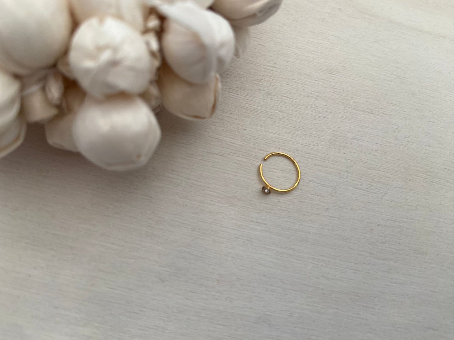 WHITE NOSE RING (PIERCED NOSE)