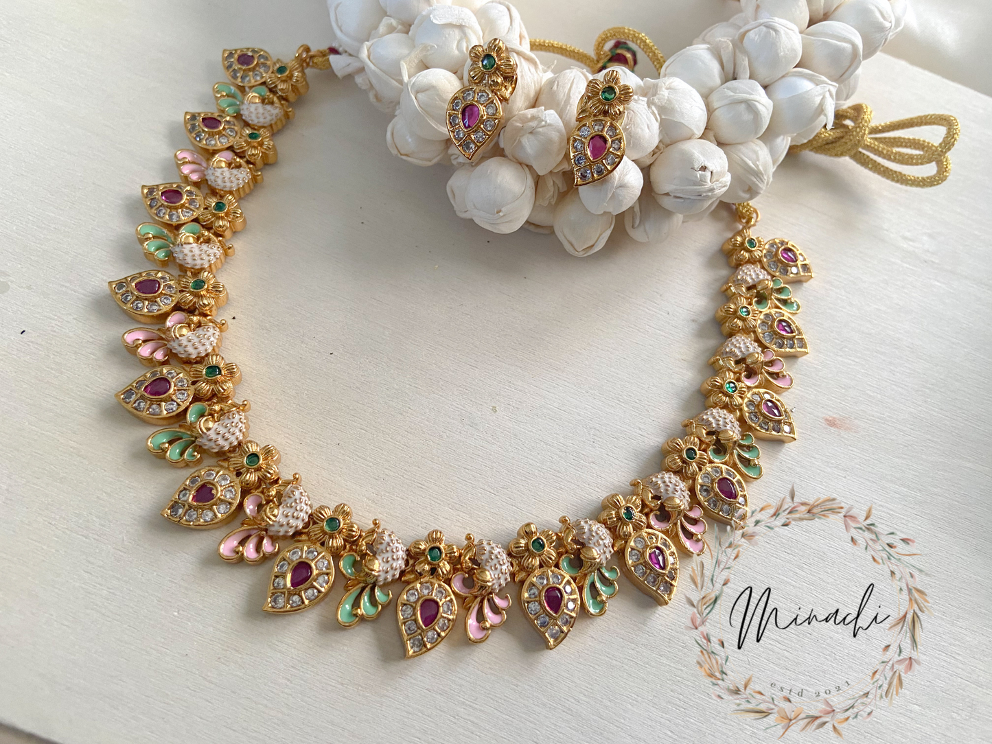 RUBY GREEN NECKLACE SET