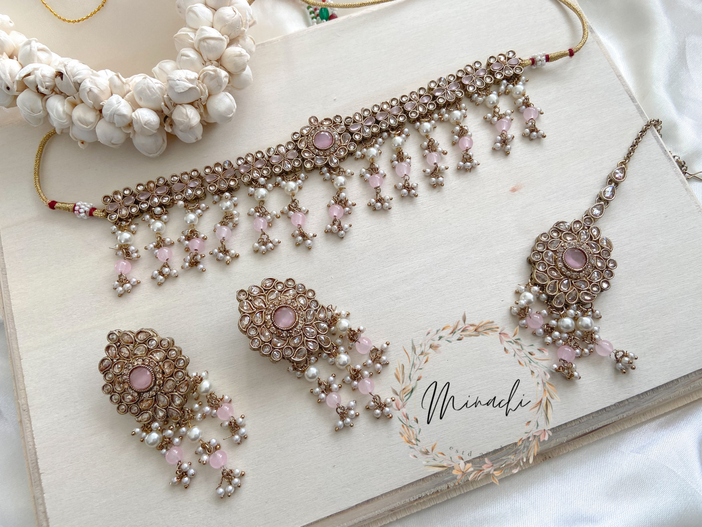 PINK CHOKER SET