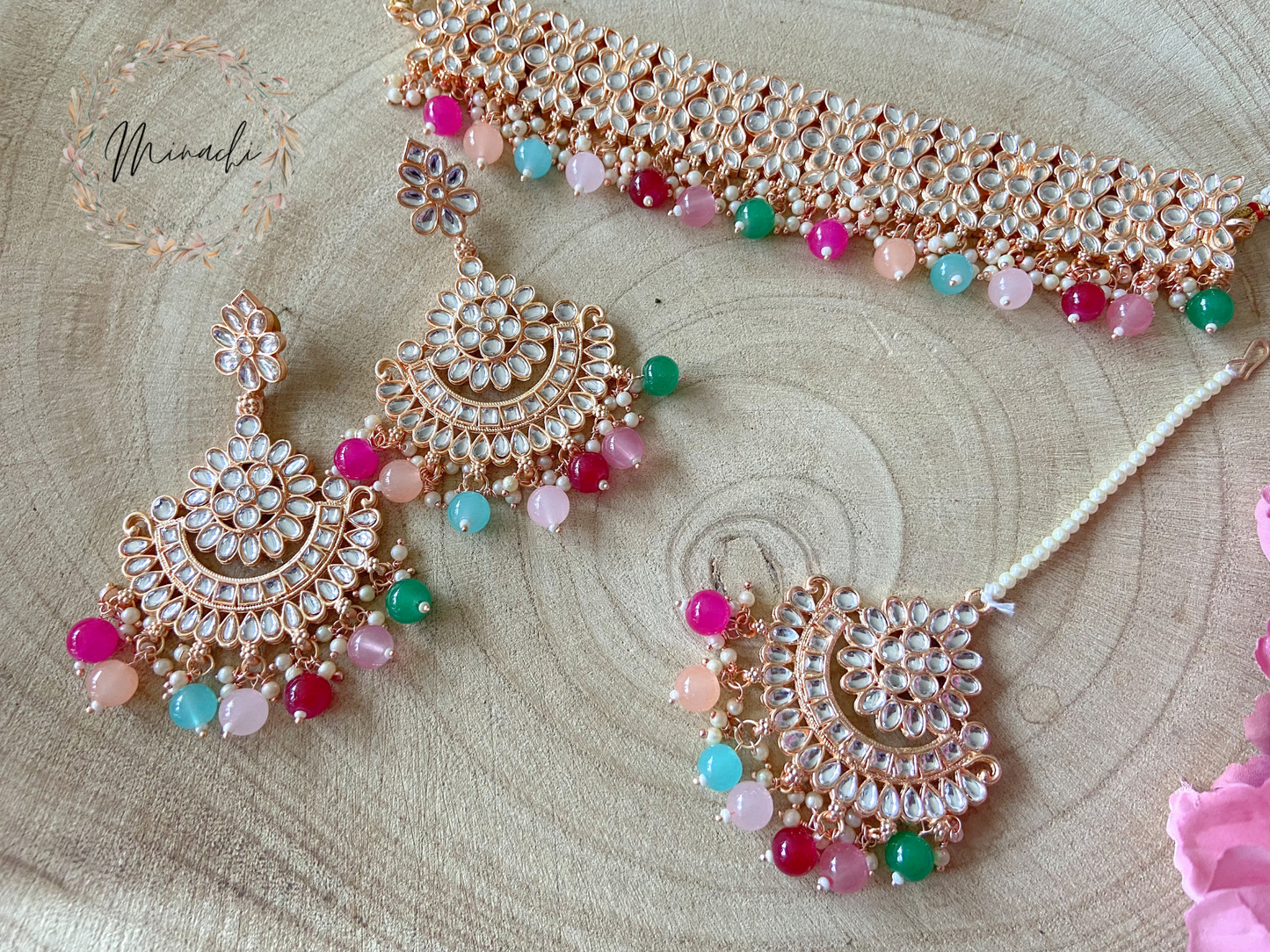ROSEGOLD MULTI CHOKER SET