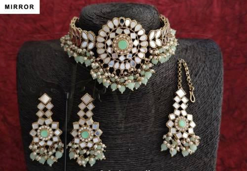 MINT GREEN MIRROR CHOKER