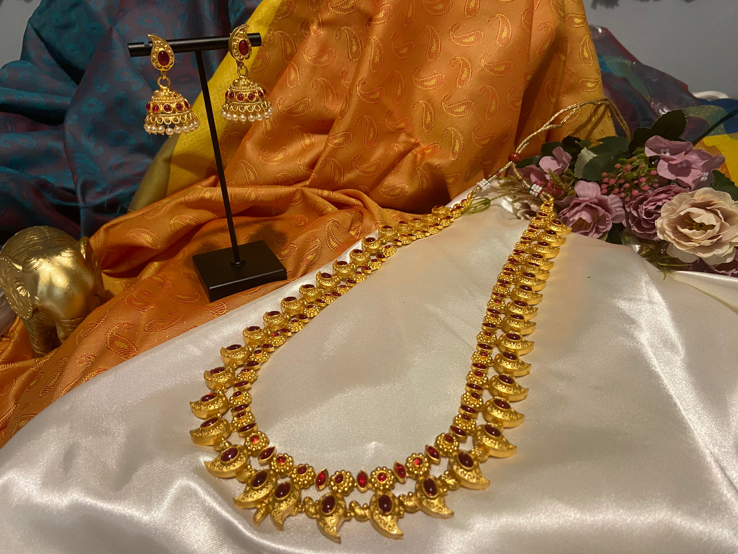 PAAN RUBY LONG NECKLACE SET