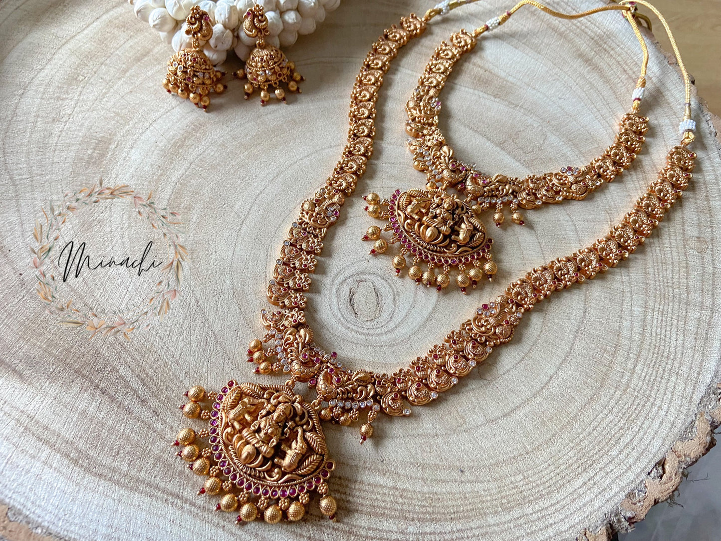 RUBY LAKSHMI SHORT AND LONG NECKLACE SET