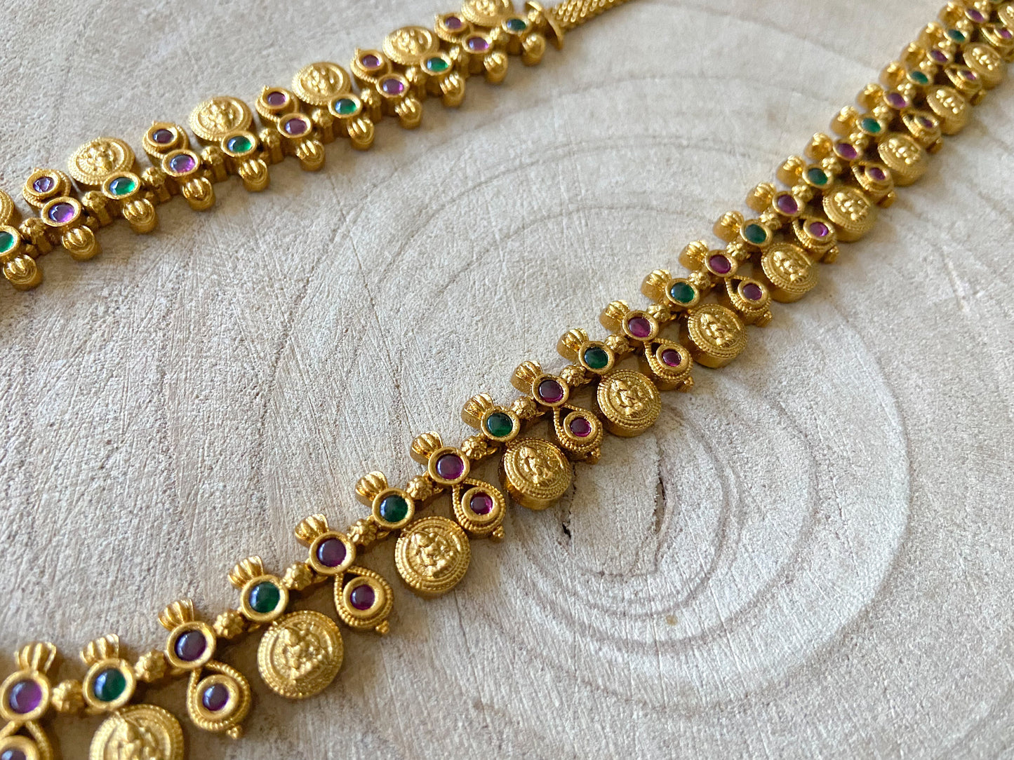 LAKSHMI RUBY GREEN WAIST CHAIN