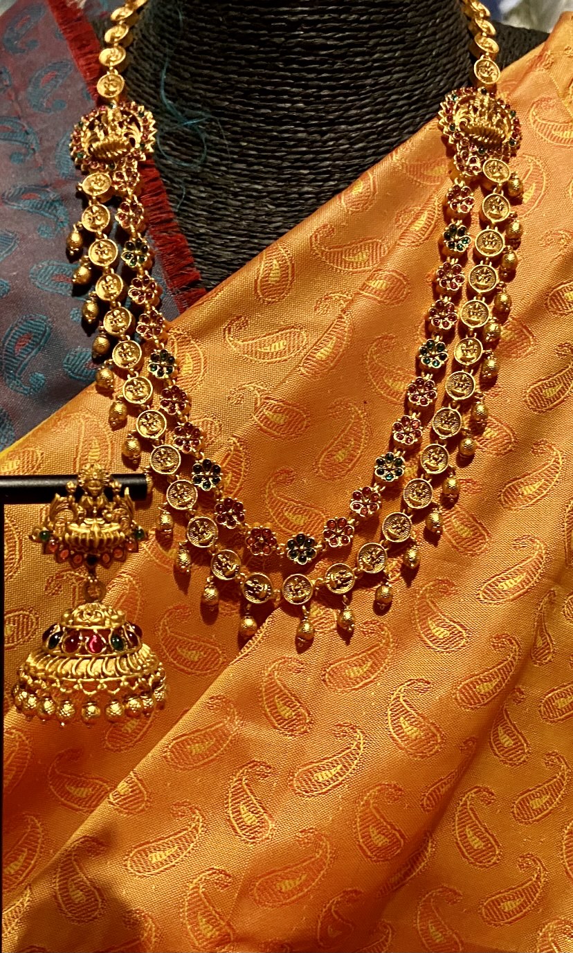 LAKSHMI FLORAL LONG NECKLACE