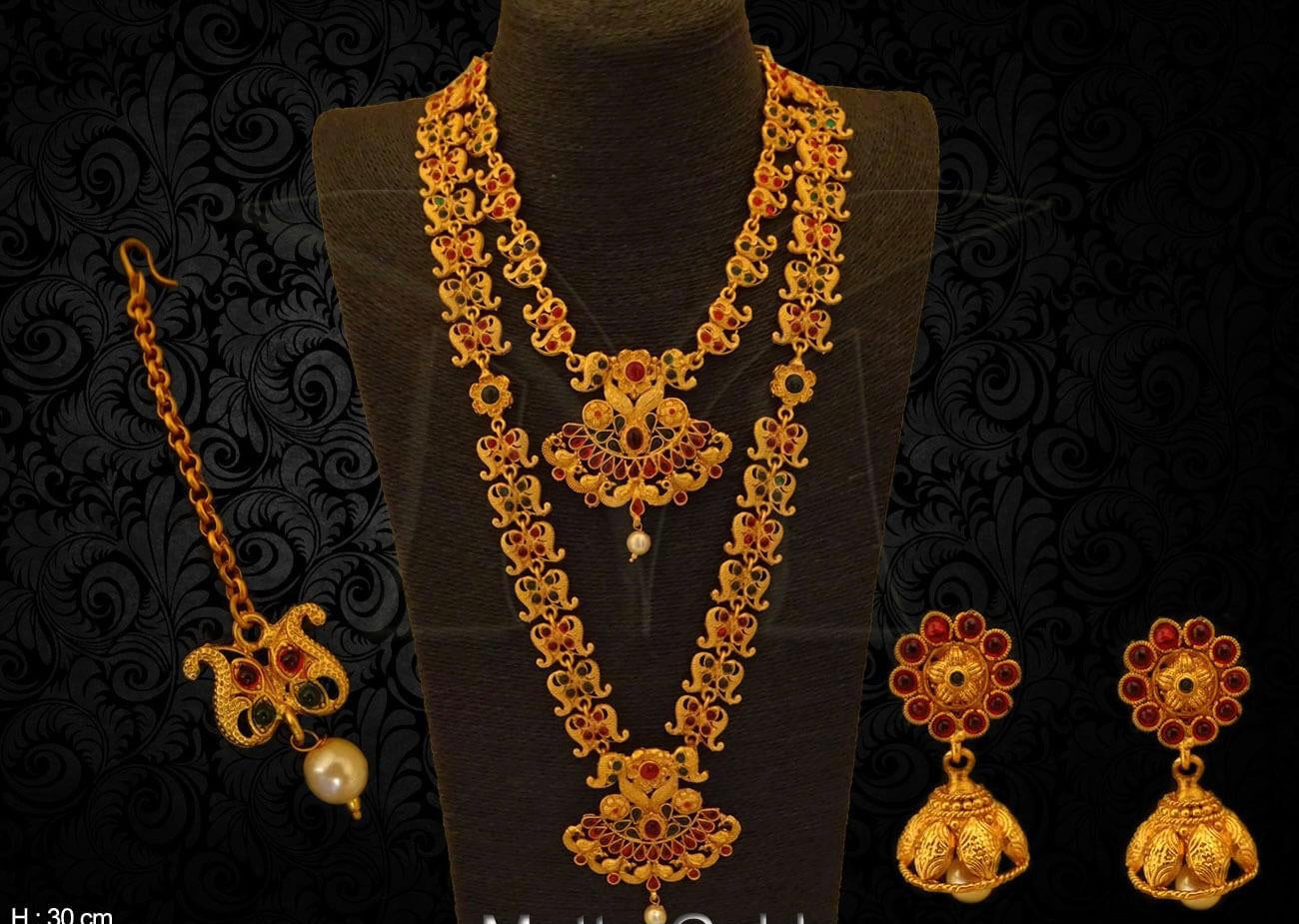 RUBY GREEN NECKLACE SET