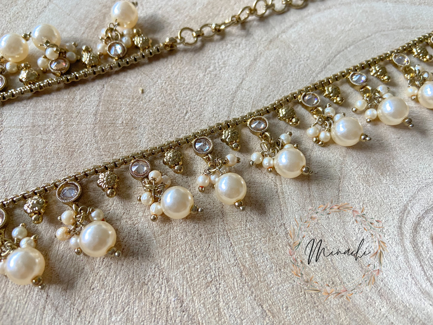 CREAM PEARL WAIST CHAIN