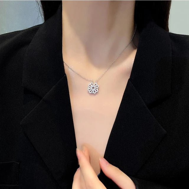 CLOVER HEART CHAIN (SILVER, GOLD AND ROSE GOLD)