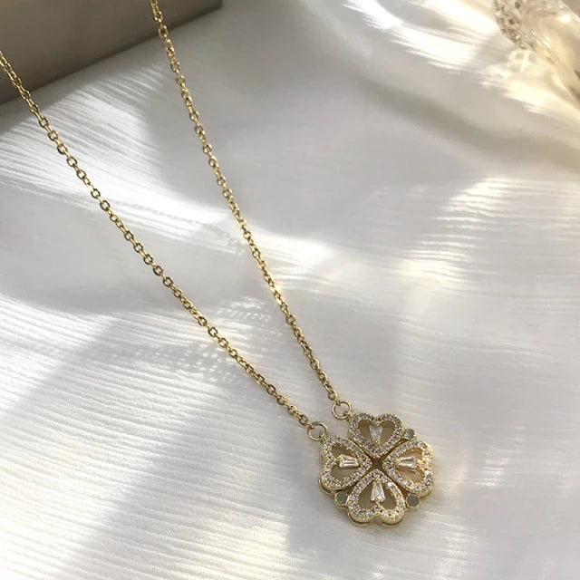 CLOVER HEART CHAIN (SILVER, GOLD AND ROSE GOLD)