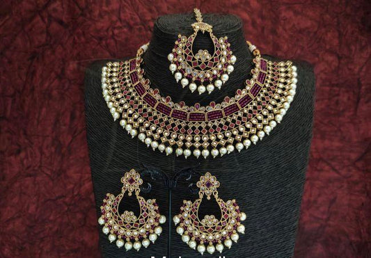 DESIGNER RUBY PEARL SET