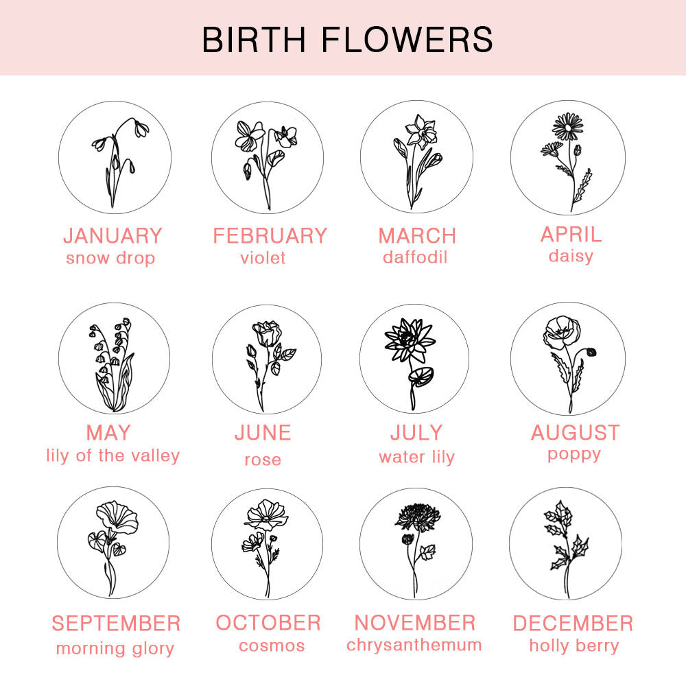 ENGRAVED BIRTH MONTH STERLING SILVER NECKLACE