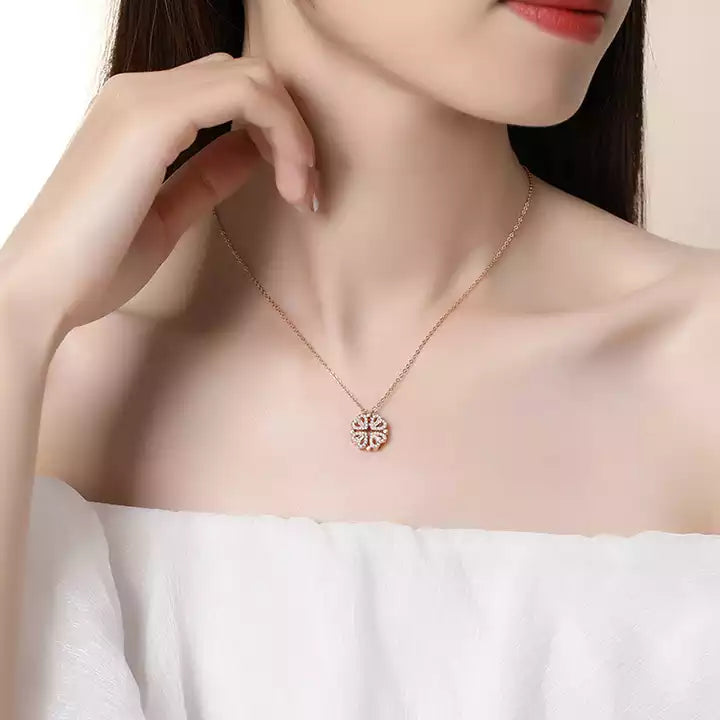 CLOVER HEART CHAIN (SILVER, GOLD AND ROSE GOLD)