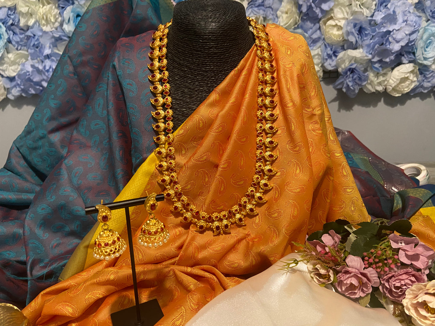 PAAN RUBY LONG NECKLACE SET