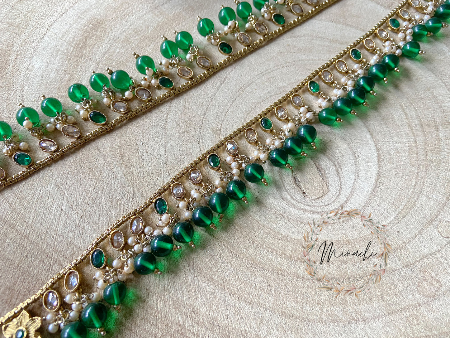 GREEN PEARL WAIST CHAIN