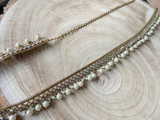 WHITE PEARL WAIST CHAIN