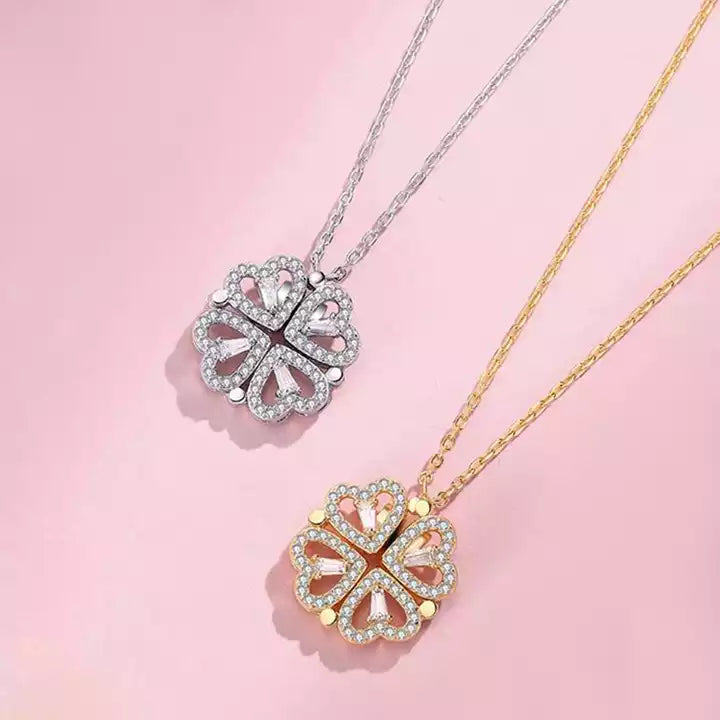 CLOVER HEART CHAIN (SILVER, GOLD AND ROSE GOLD)