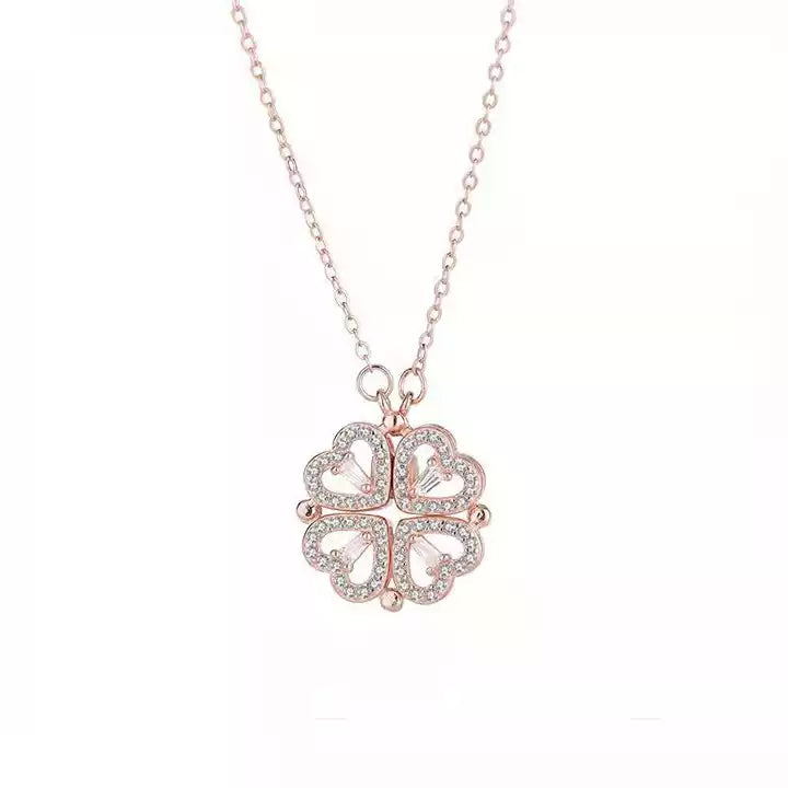 CLOVER HEART CHAIN (SILVER, GOLD AND ROSE GOLD)
