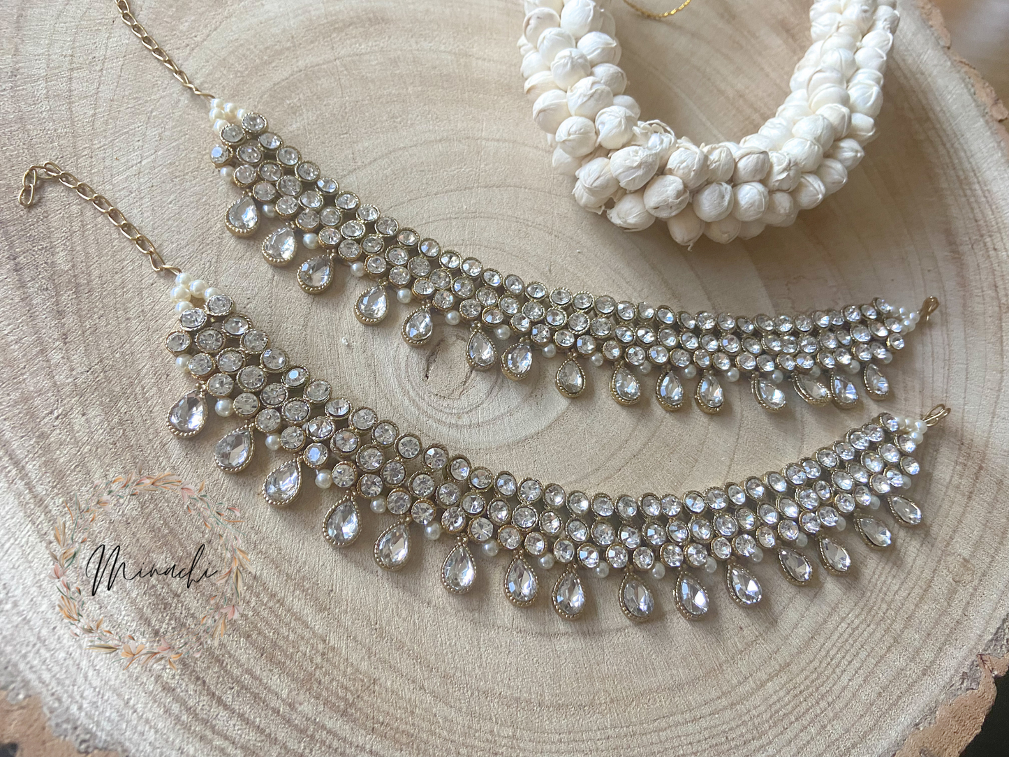 ANKLET WHITE STONE