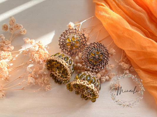 OLIVE GREEN JHUMKA