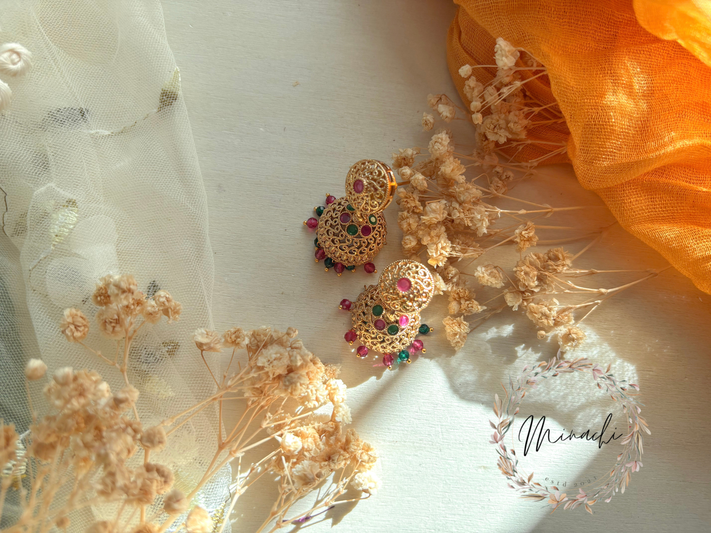 RUBY GREEN JHUMKA