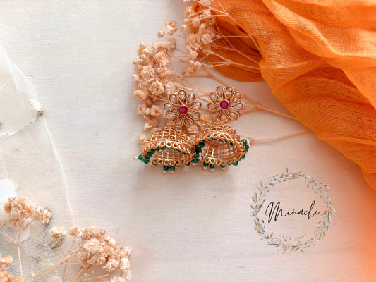 RUBY GREEN JHUMKA