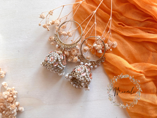 TRANSPARENT BLUSH PINK JHUMKA