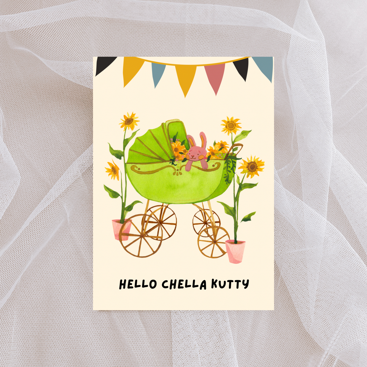 Hello Chella Kutty | Welcome Baby | A6 card | Tamil Greeting card | Welcome Baba | Tamil Greeting Card