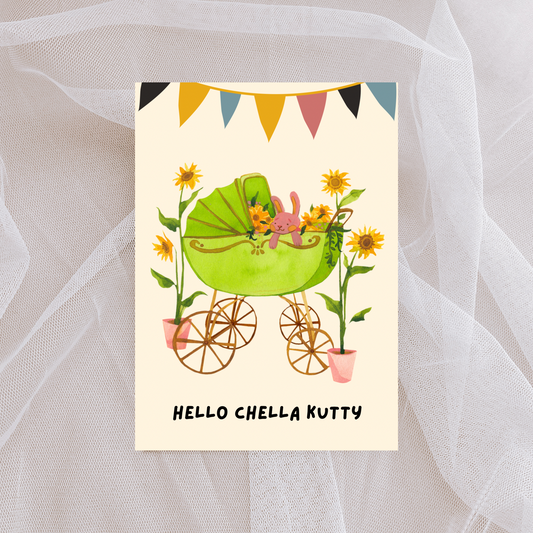 Hello Chella Kutty | Welcome Baby | A6 card | Tamil Greeting card | Welcome Baba | Tamil Greeting Card