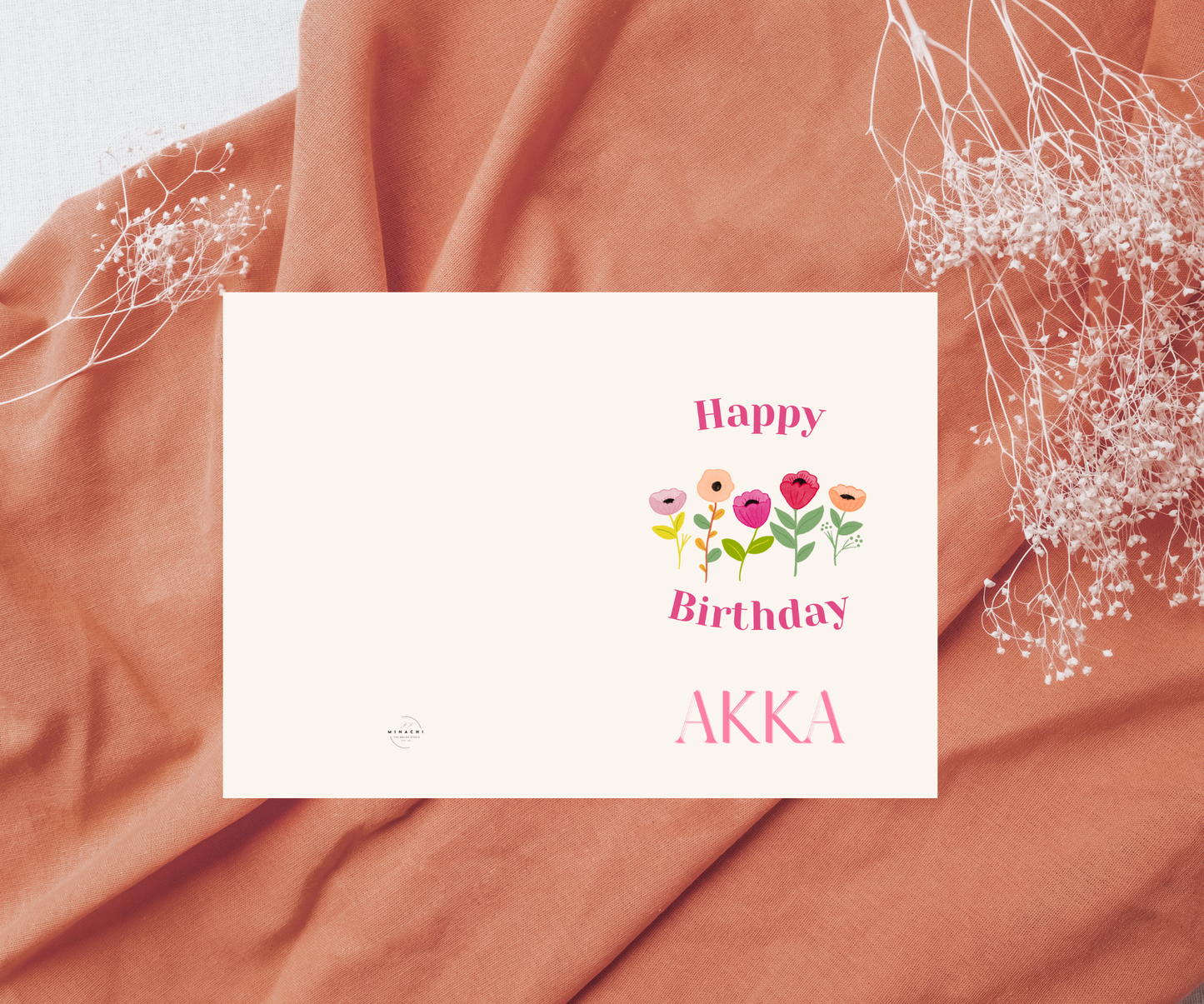 Happy Birthday Akka | A6 card | Tamil Greeting card | Happy Birthday Sister