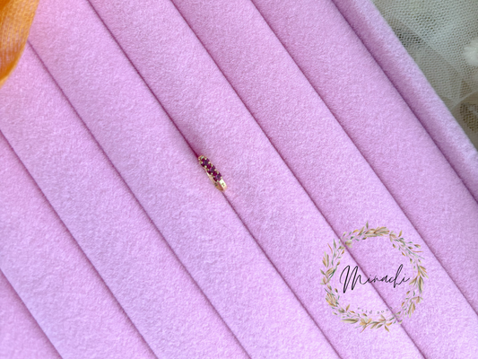 RUBY STONE GOLD PLATED NOSE RING