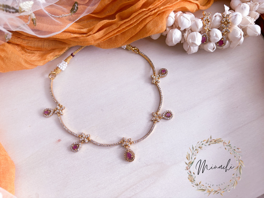 RUBY WHITE NECKLACE SET