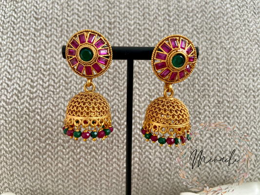 RUBY GREEN JHUMKA