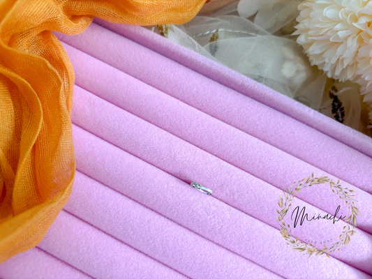 WHITE STONE SILVER TONE NOSE RING