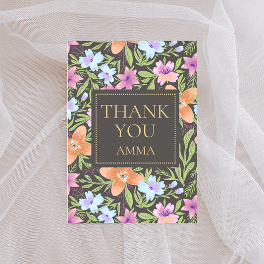 Thank you Amma| Thank you Mum | A6 card | Tamil Greeting card