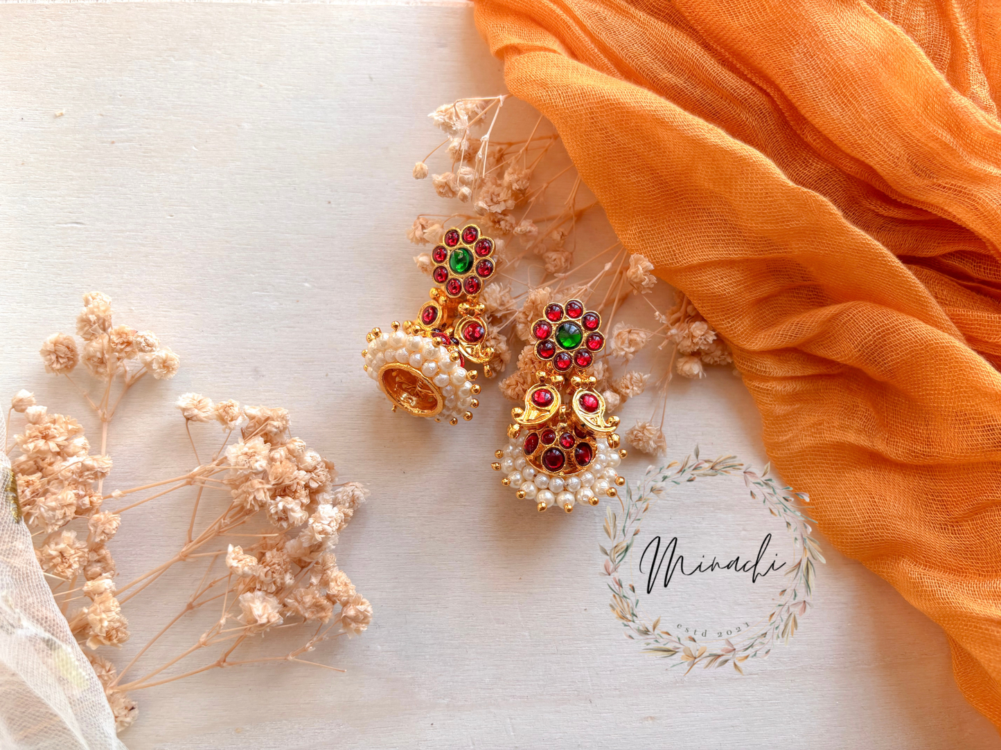 RUBY GREEN JHUMKA