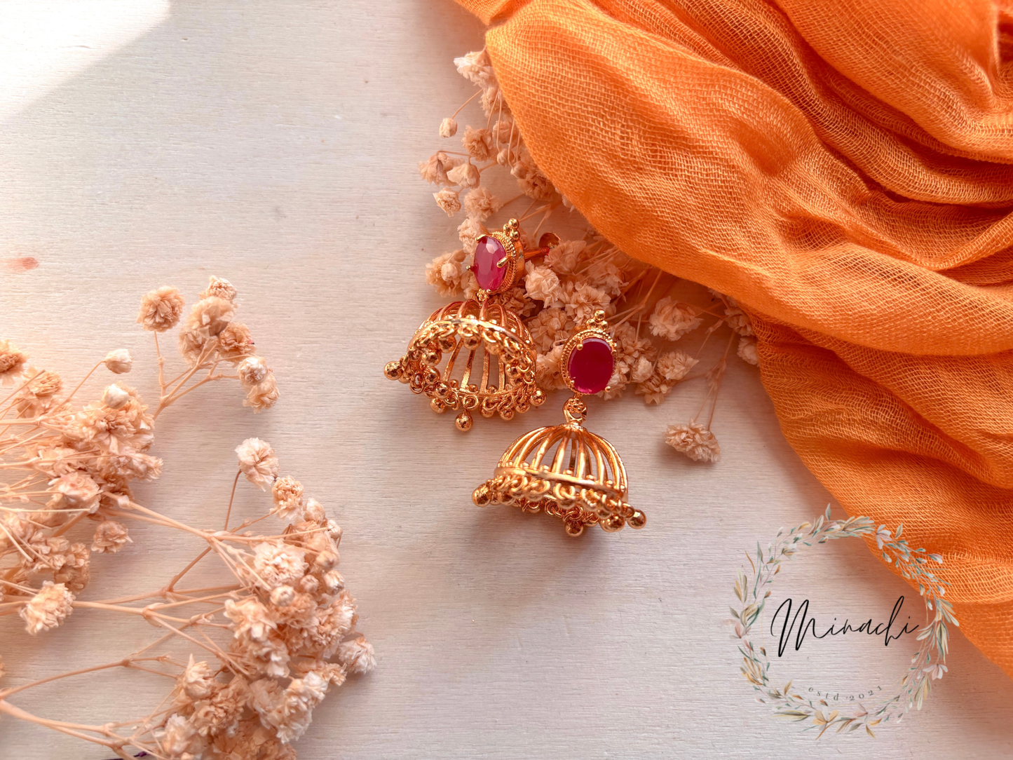 RUBY PINK JHUMKA