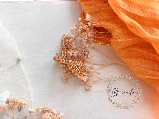 WHITE FLOWER JHUMKA