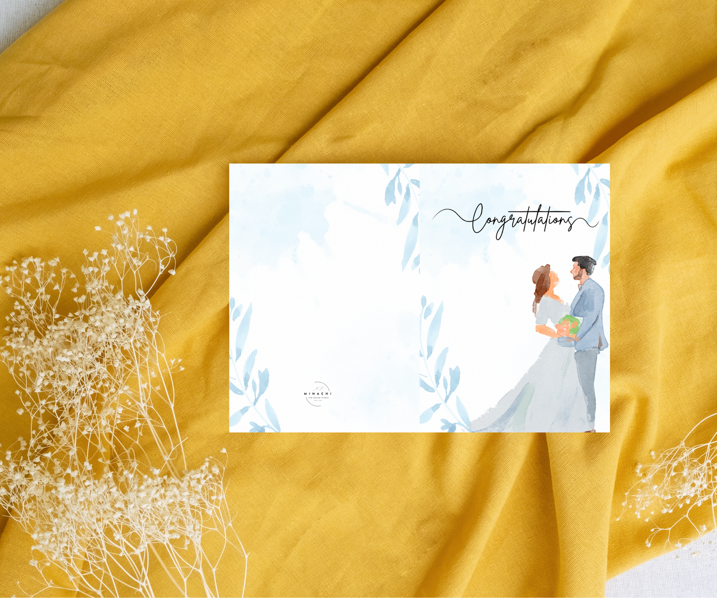 Wedding Congratulations | Blue | Engagement | Civil Wedding | A6 card | Weddings | Couples