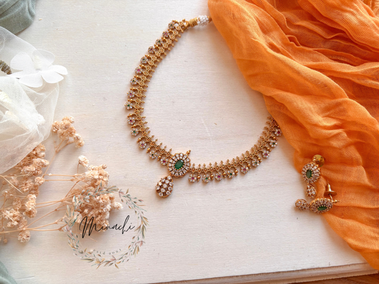 RUBY GREEN NECKLACE SET