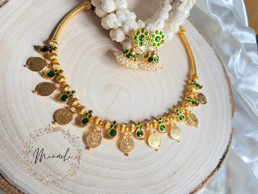 GREEN JHUMKA NECKLACE SET