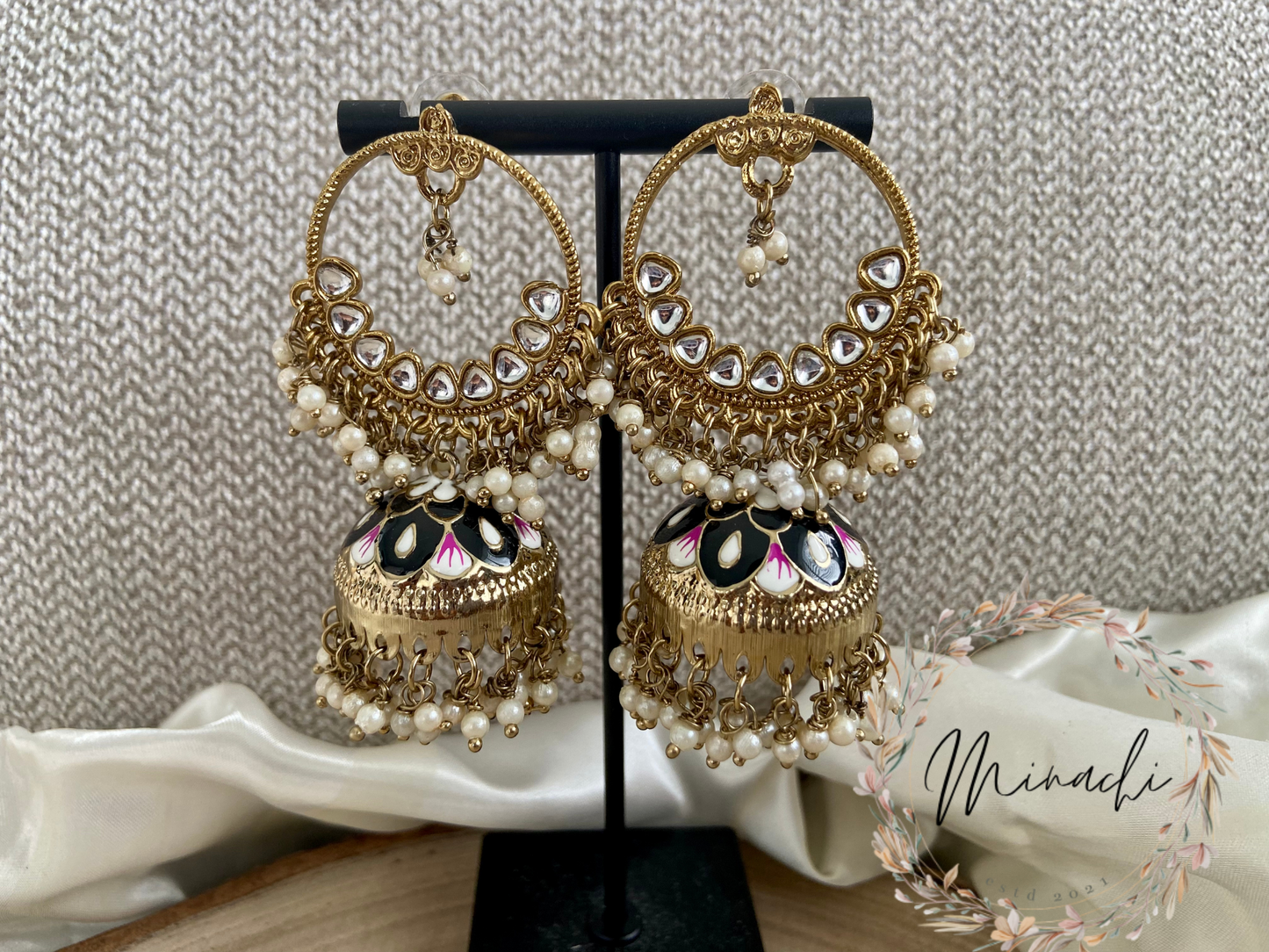 BLACK PEARL JHUMKA