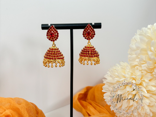 GOLD TONE JHUMKA (MULTIPLE COLOURS)