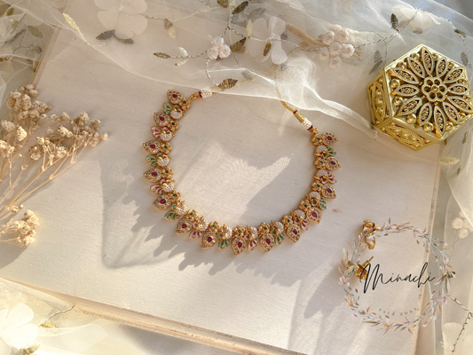 RUBY GREEN NECKLACE SET